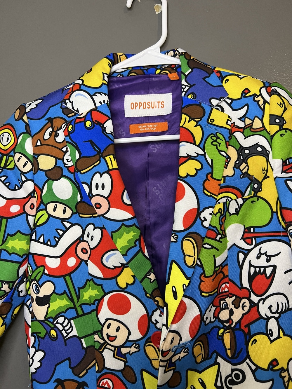 OppoSuits Suit Set Boys 9-10 Years Multicolor Super Mario Jacket Pants Costume